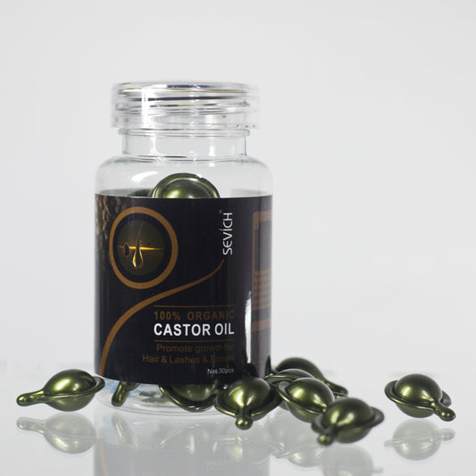 Капсули для росту волосся Sevich з касторовим маслом (графітові)