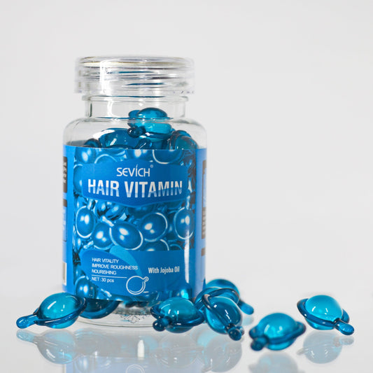 Капсули для пом’якшення пошкодженого волосся від Sevich (блакитні)